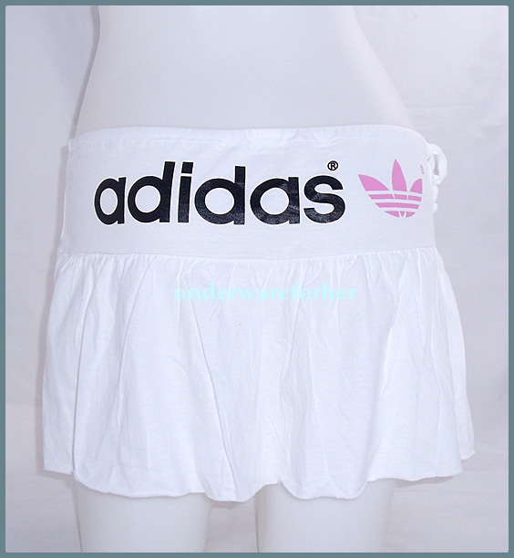 กางเกงกระโปรง ADIDAS สีขาว LOGOชมพู รูปที่ 4