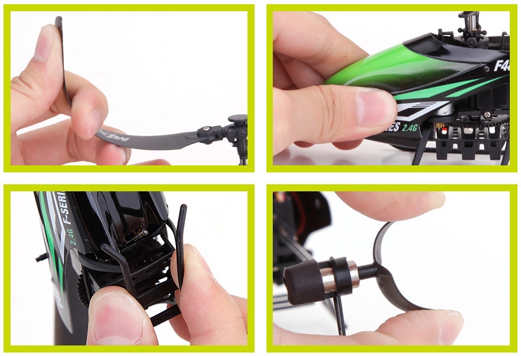 เครื่องบินบังคับ MJX F48 4CH 2.4GHz ระบบ Flybarless ราคาถูกและอะไหล่ รูปที่ 6