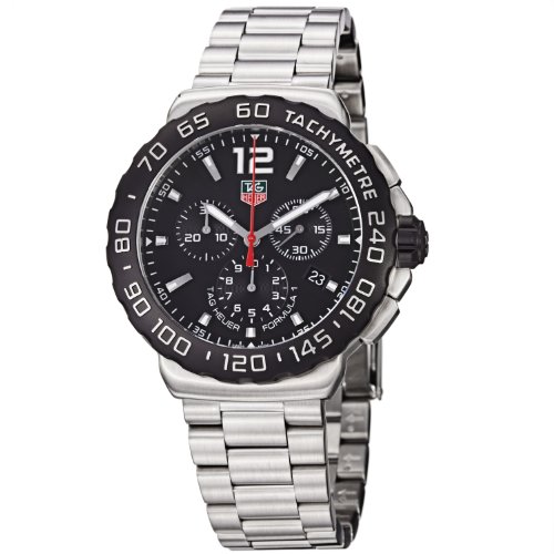 TAG Heuer Men's CAU1110.BA0858 Formula 1 Black Dial Chronograph Steel Watch รูปที่ 1
