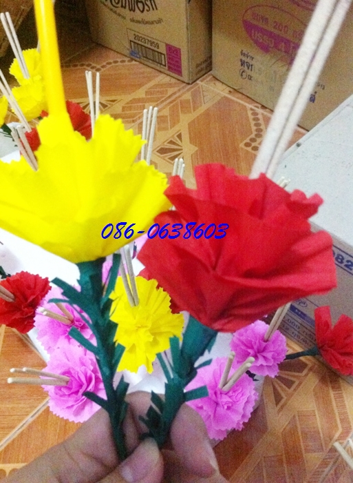 ดอกไม้ธูปเทียนปักกระทง อันละ 1-3 บาท รูปที่ 4