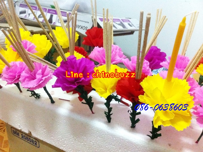 ดอกไม้ธูปเทียนปักกระทง อันละ 1-3 บาท รูปที่ 5