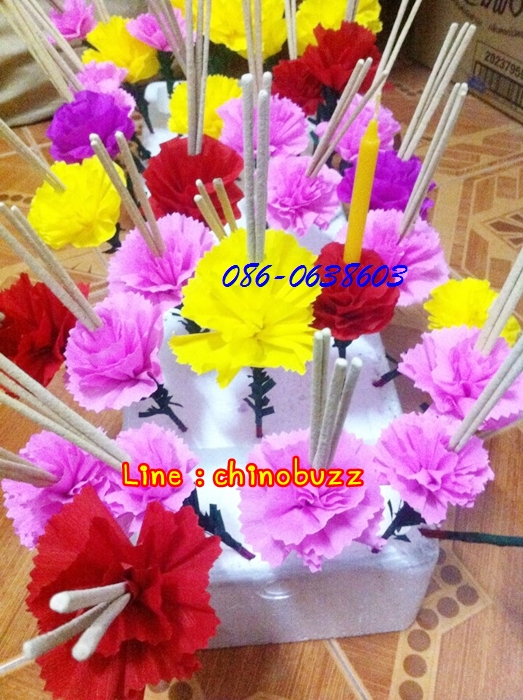 ดอกไม้ธูปเทียนปักกระทง อันละ 1-3 บาท รูปที่ 3