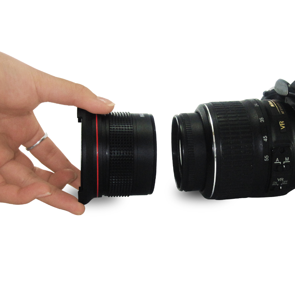 เลนส์wide มุมกว้าง 58mm   Fisheye Wide Angle Marco Lens ใช้ได้กับเลนส์ 18-55mm เลนส์กล้องทุกยี่ห้อ รูปที่ 4