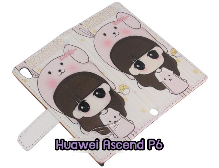 M403 เคสไดอารี่พิมพ์ลาย Huawei Ascend P6 รูปที่ 5