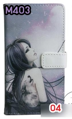 M403 เคสไดอารี่พิมพ์ลาย Huawei Ascend P6 รูปที่ 2