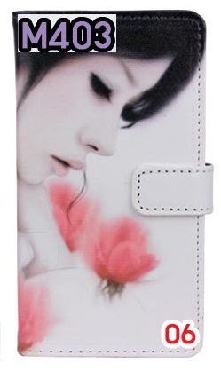 M403 เคสไดอารี่พิมพ์ลาย Huawei Ascend P6 รูปที่ 3