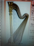 ขาย ฮาร์ป  Harp (พิณฝรั่ง) ตัวใหญ่ concert grand จะดูหรูหราเหมือนที่เห็นในวงออเคสตร้า. ตัวนี้ราคา 400000 บาท มือสอง   02
