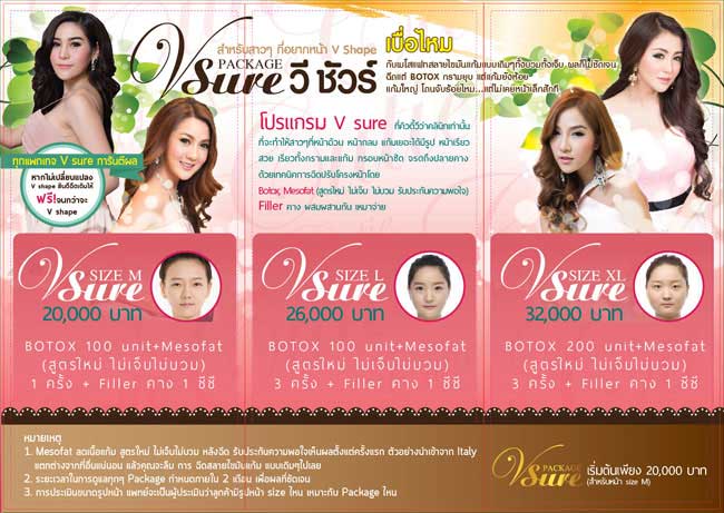 อยากหน้าเรียว V Shape ต้อง V sure ที่คิวตี้วีว่าคลินิก กับโปรโมชั่นสุดพิเศษ รูปที่ 1