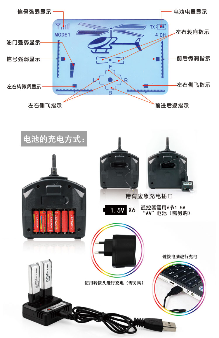 เครื่องบินบังคับ V911 Pro (V911-2) 4CH ใบพัดเดี่ยวและอะไหล่ราคาถูก รูปที่ 6