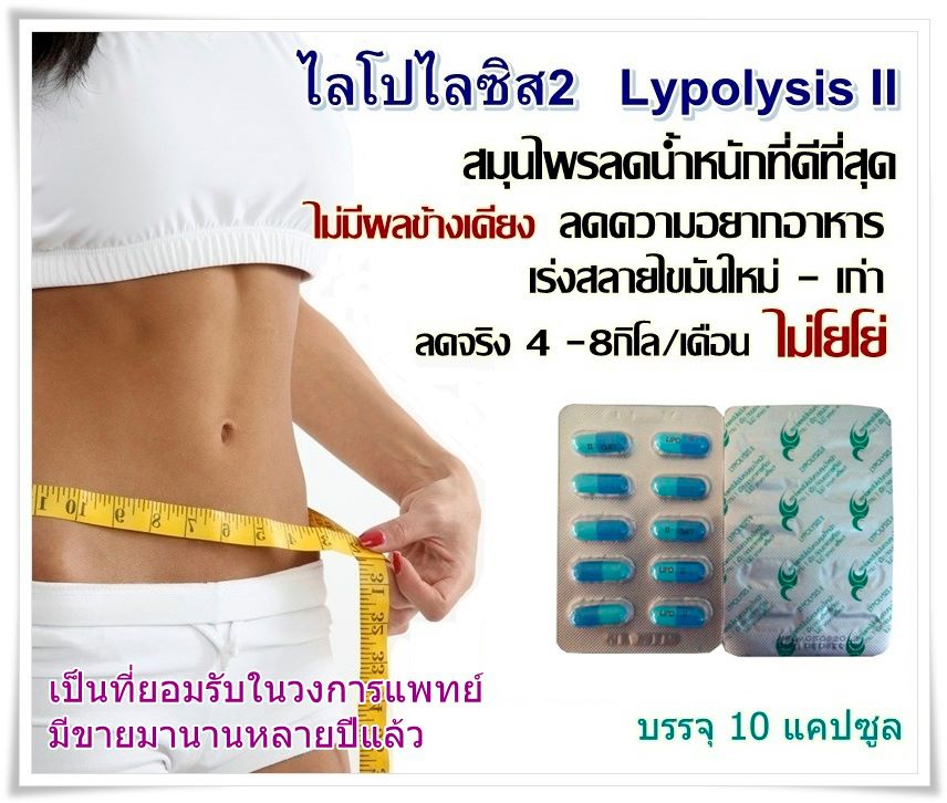 ไลโปไลซิส ทู (Lypolysis II)สมุนไพรลดน้ำหนักสุดฮิต ลดได้ 4-8 กก./เดือน ไม่โยโย่ รูปที่ 1