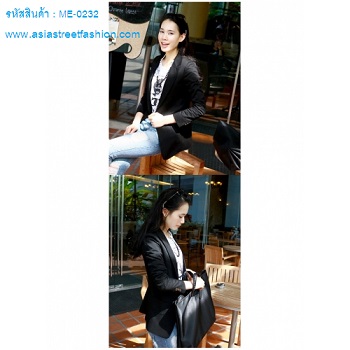 พร้อมส่ง Suit เสื้อสูทตัวยาว สีดำ สูทใส่ทำงาน สูทลำลอง เท่ห์ รูปที่ 6