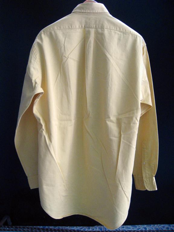 เสื้อเชิ้ต Ralph Lauren มือ2 ผ้าเวสปอยท์สีเหลืองนวล Brand nameแท้ Made in Philippines รูปที่ 3