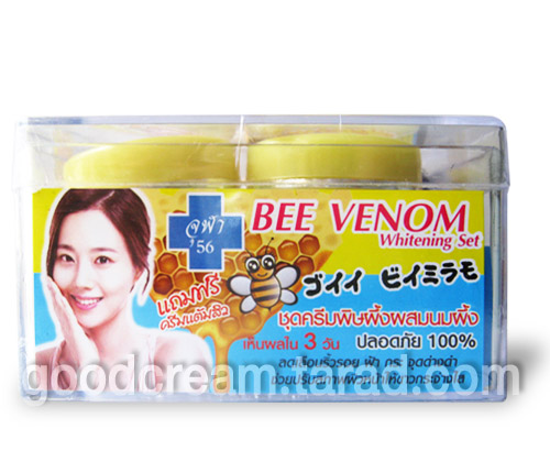 ชุดครีมพิษผึ้งผสมนมผึ้ง Bee Venom Whitening set จุฬา'56 ลดเลือนริ้วรอย ฝ้า กระ จุดด่างดำ รูปที่ 1