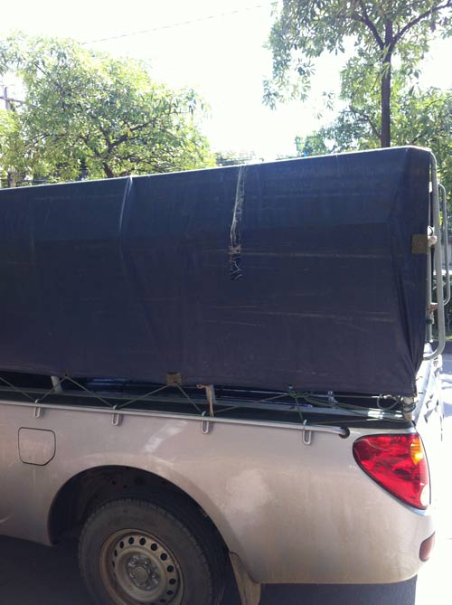 ผ้าใบกันน้ำ100% ผ้าใบคลุมของ ผ้าใบคลุมสินค้า  ผ้าใบคลุมรถบรรทุก  รูปที่ 3