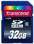 Transcend 32 GB Class 10 SDHC Flash Memory Card (TS32GSDHC10E) 