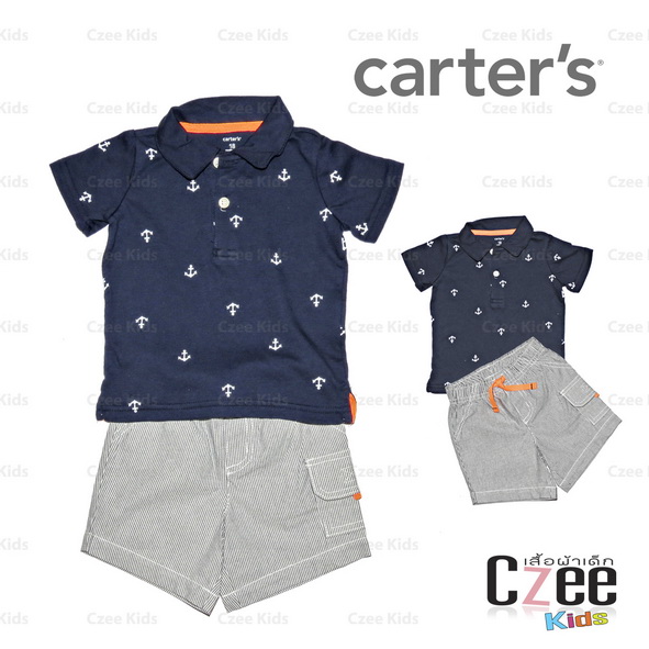 เสื้อผ้าเด็ก Carter's  ชุดทหารเรือสีกรมท่า พร้อมกางเกงขอบยางยืด (Carter's)  รูปที่ 1
