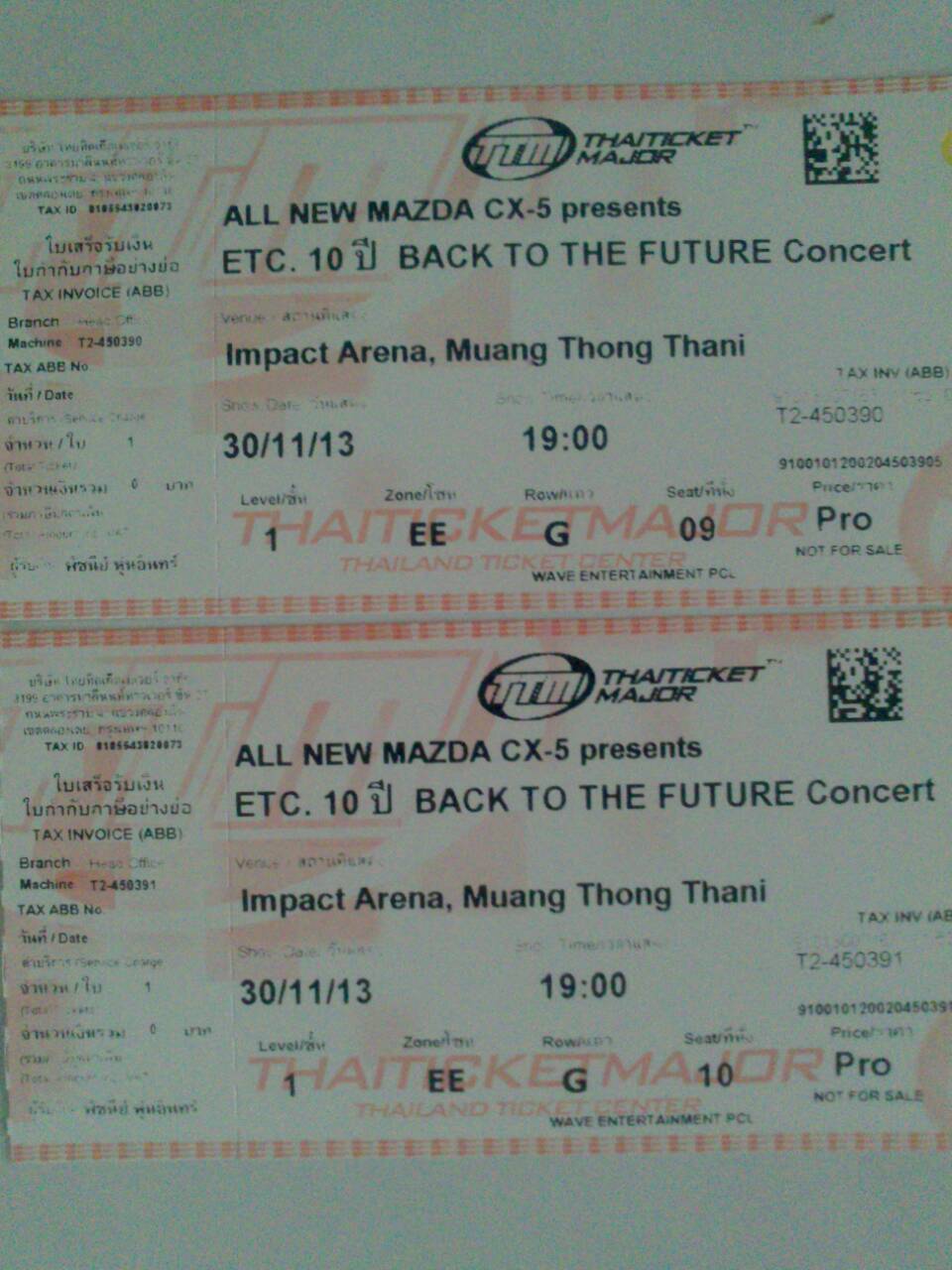 ขายบัตร ETC. 10 ปี BACK TO THE FUTURE CONCERT รูปที่ 1