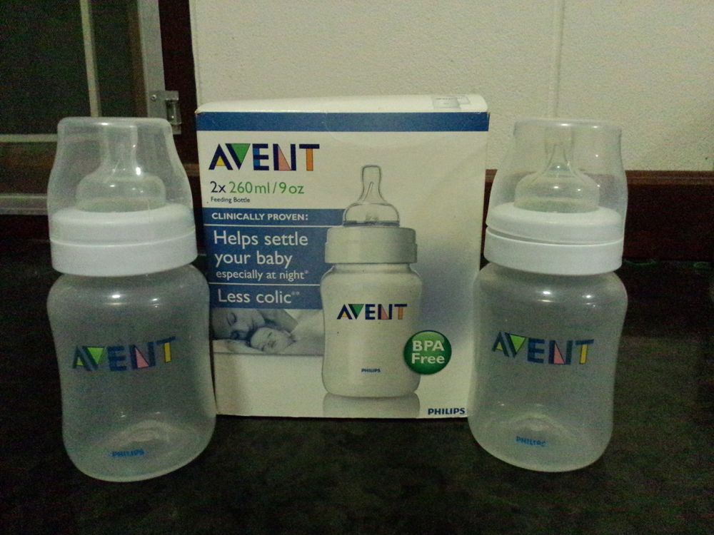 ขายขวดนม Avent (มือสอง) ขนาด 260 ml./9oz. พร้อมจุกนมสำหรับเด็กอายุ 1 เดือนขึ้นไป รูปที่ 1
