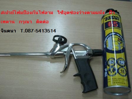 TYTAN 65 Spray Foam Fire Stop กาวสเปรย์โฟมไม่ติดไฟ ใช้อุดช่องว่างวงกบ ประตู หน้าต่าง  ,อุดรอยรั่วหลังคา  รูปที่ 2