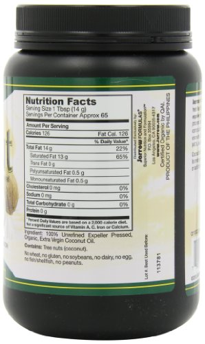 Jarrow Formulas Coconut Oil 100% Organic, Extra Virgin, 32 Ounce ( Coconut oil Jarrow ) รูปที่ 6