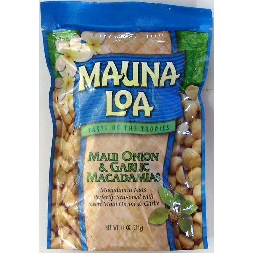 Mauna Loa Maui Onion and Garlic Hawaiian Macadamia Nuts 2-bag Purchase (2 Resealable 11 oz. Bags) รูปที่ 1