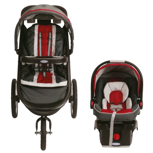 Graco FastAction Fold Jogger Click Connect Travel System/Click Connect 35, Chili Red รูปที่ 4