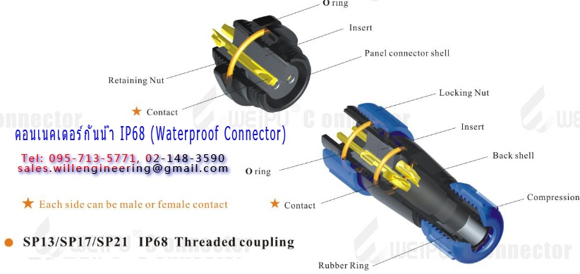SP13 SP21 WEIPU connector รูปที่ 3