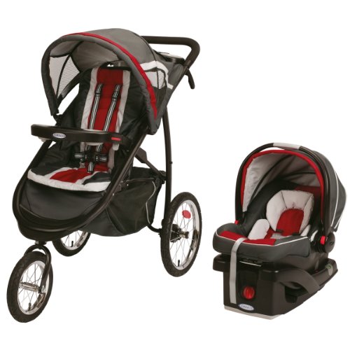 Graco FastAction Fold Jogger Click Connect Travel System/Click Connect 35, Chili Red รูปที่ 1