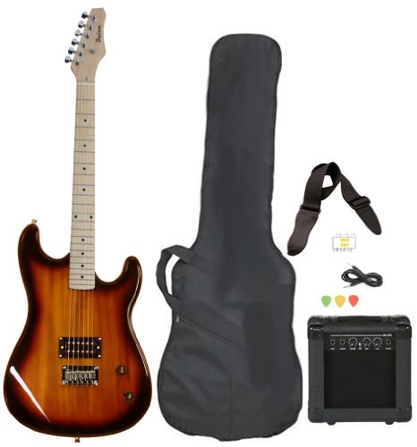 Full Size Electric Guitar with Amp, Case and Accessories Pack Beginner Starter Package Vintage Sunburst ( Davison Guitars guitar Kits ) ) รูปที่ 1