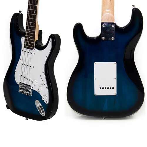 Full Size Blue Electric Guitar with Amp, Case and Accessories Pack Beginner Starter Package ( Sky Enterprise USA guitar Kits ) ) รูปที่ 3