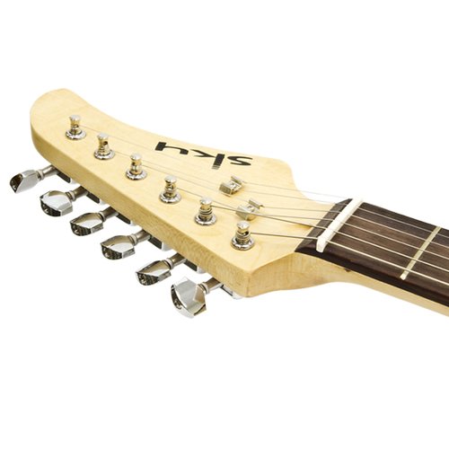 Full Size Black Electric Guitar with Amp, Case and Accessories Pack Beginner Starter Package ( Sky Enterprise USA guitar Kits ) ) รูปที่ 4