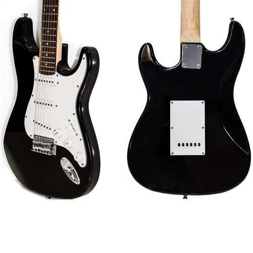 Full Size Black Electric Guitar with Amp, Case and Accessories Pack Beginner Starter Package ( Sky Enterprise USA guitar Kits ) ) รูปที่ 3
