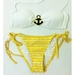 รูปย่อ Swimsuit Size S/m/l Hot Sexy Sailor Bikini Anchor Bandeau Top+string Bottom Swimwear Swimsuit (Type Two Piece) รูปที่3