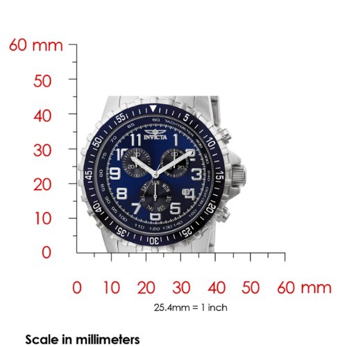 Invicta Men's 6621 II Collection Chronograph Stainless Steel Blue Dial Watch รูปที่ 5