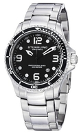Stuhrling Original Men's 593.332D11 Aquadiver Grand Regatta Swiss Quartz Diver Date Black Watch