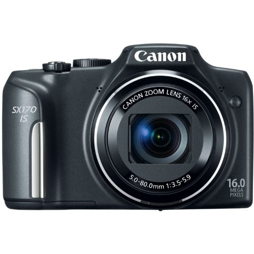 Review Canon PowerShot SX170 IS 16.0 Megapixel Digital Camera with 16x Optical Zoom and 720p HD Video (Black) รูปที่ 1