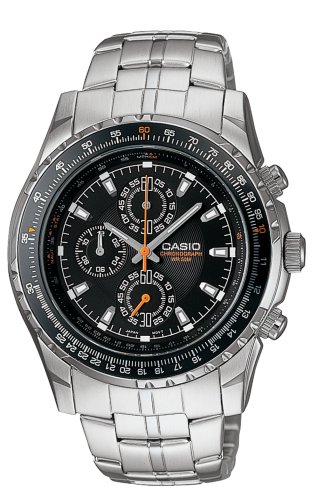 Casio Men's MTP4500D-1AV Slide Rule Bezel Analog Chronograph Aviator Watch รูปที่ 3