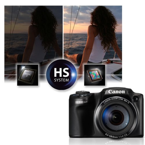 Review Canon PowerShot SX510 HS 12.1 Megapixel CMOS Digital Camera with 30x Optical Zoom and 1080p Full-HD Video รูปที่ 4
