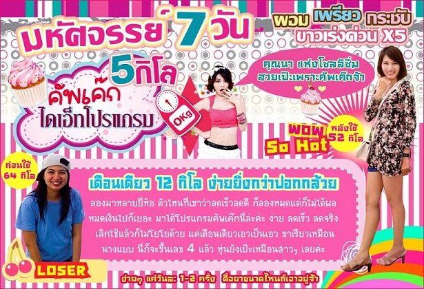 อาหารเสรอมลดน้ำหนัก Cupcake Diet Program Secreat SRIM & FIRM รูปที่ 5