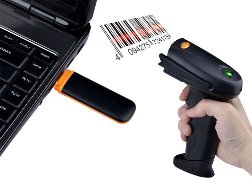 * Limit Time Offer * TaoTronics TT-BS012 Wireless Cordless Handheld Barcode Bar Code Scanner Reader Kit - Black, 32-bit Decoder, Anti-interference, Mobile Moveable, Optical Laser,Short Range ( TaoTronics Barcode Scanner ) รูปที่ 5