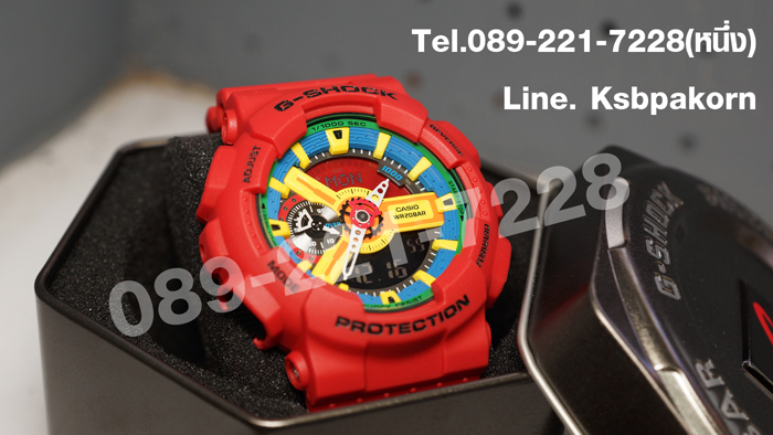 G-Shock GA-110FC สีแดงและน้ำเงิน รูปที่ 3