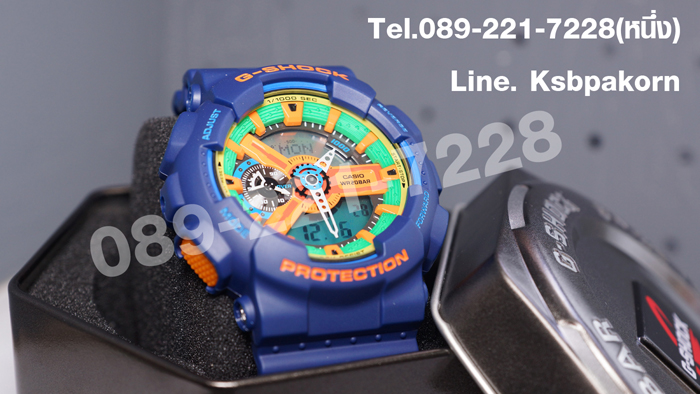 G-Shock GA-110FC สีแดงและน้ำเงิน รูปที่ 5