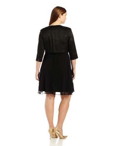 AGB Women's Plus-Size Sequin Jacket Dress ( AGB Night Out dress ) รูปที่ 4