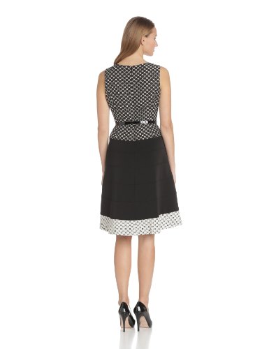 Anne Klein Women's Beckham Jacquard Colorblock Swing Dress ( Anne Klein Casual Dress ) รูปที่ 4