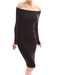 รูปย่อ PattyBoutik Comfy Off Shoulder Long Sleeve Fitted Casual Dress ( Patty Casual Dress ) รูปที่3