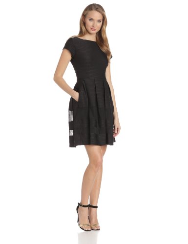 Taylor Dresses Women's Cap Sleeve Fit and Flare Dress with Mesh ( Taylor Dresses Casual Dress ) รูปที่ 1