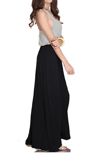 Azules Women's Rayon Span Two Tone Long Dress ( 82 Days Casual Dress ) รูปที่ 3