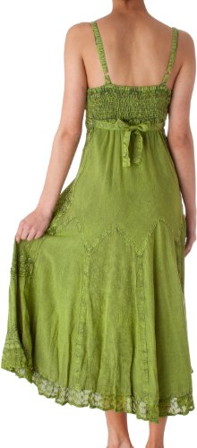 Sakkas Stonewashed Rayon Embroidered Adjustable Spaghetti Straps Long Dress ( Sakkas Casual Dress ) รูปที่ 4