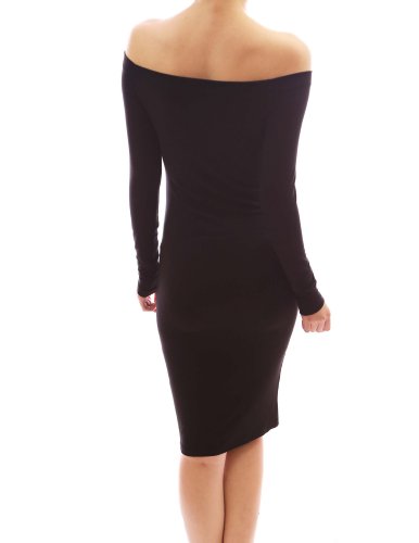 PattyBoutik Comfy Off Shoulder Long Sleeve Fitted Casual Dress ( Patty Casual Dress ) รูปที่ 6
