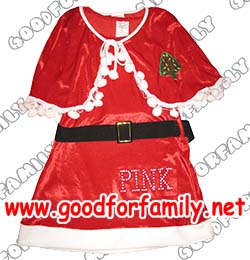ชุดแฟนซี กระโปรง พร้อมผ้าคลุมไหล่ ซานตารีน่า สีแดง คริสตมาส santa ซานตาครอส เสื้อผ้าเด็ก แต่งแฟนซี รหัส fcysan058 รูปที่ 1